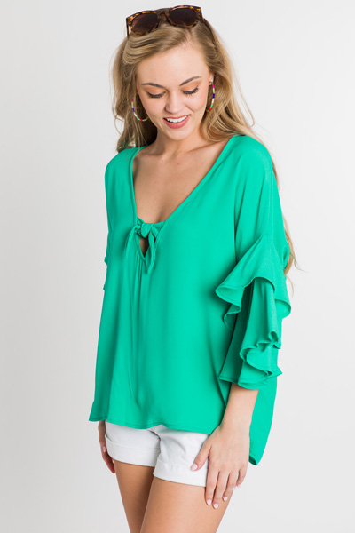 Show Your Bow Blouse, Green