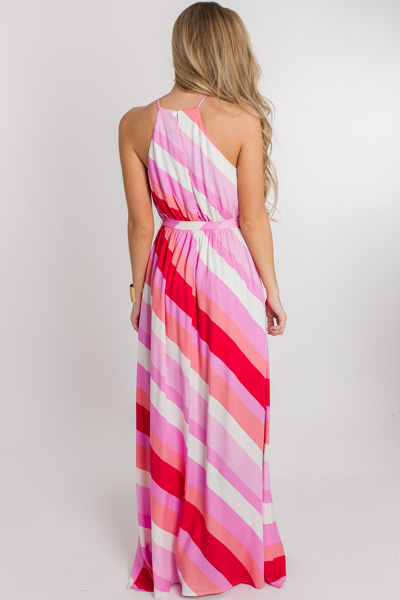 Stripes of Pink Maxi