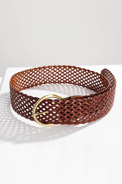 Essential Woven Belt, Brown