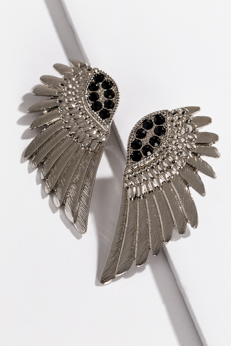 Fly Away Earrings, Silver