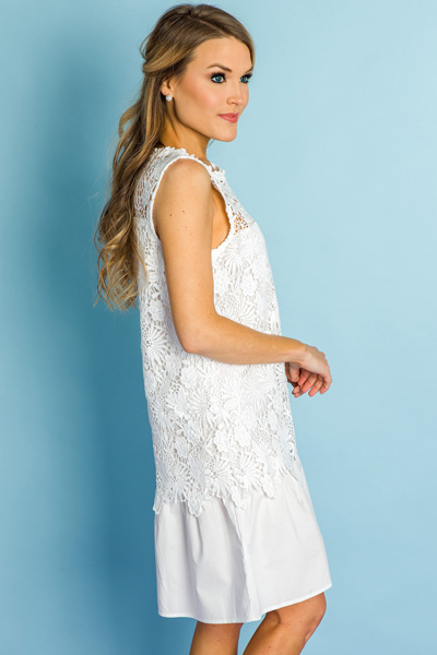 White Layers Lace Dress