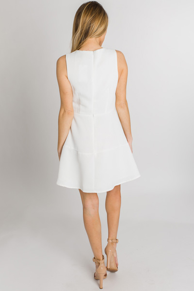 Audrey Fit & Flare Dress, White