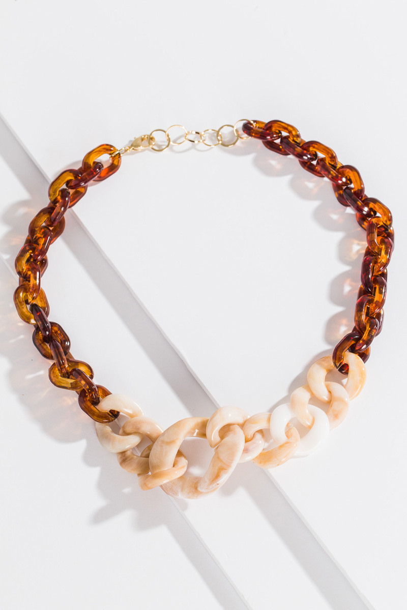 Acrylic Tortoise Chain Necklace