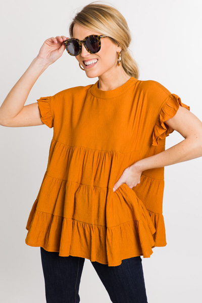 Rusty Tiered Blouse