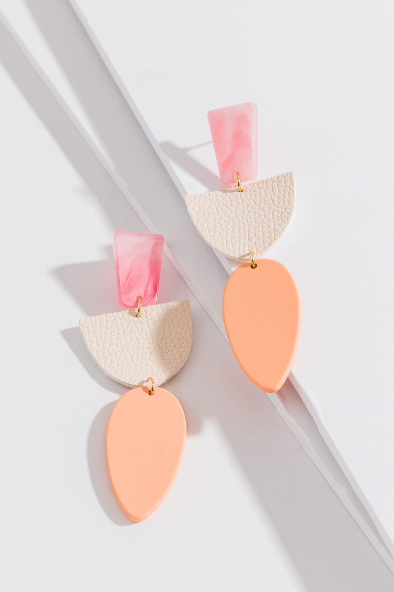 Peach Martini Earring