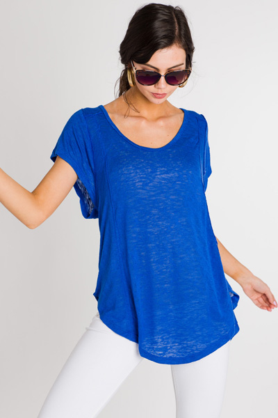 Rounded Swing Tee, Royal