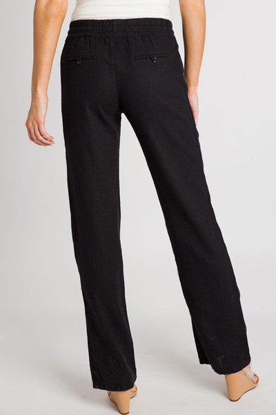 Linen Pull on Pants, Black - Pants & Leggings - Bottoms - The Blue Door ...