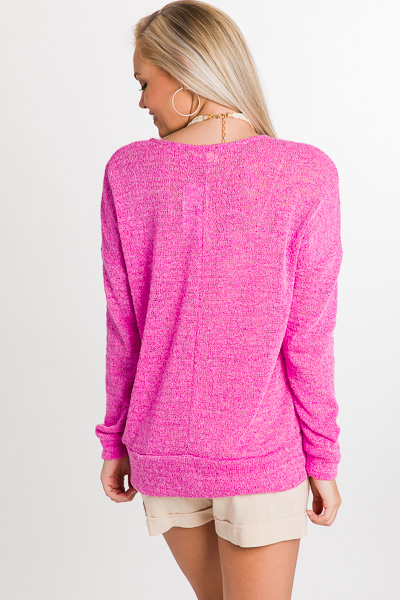 Pink Banded Pullover
