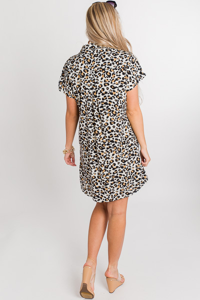 Lottie Leopard Shirt Dress