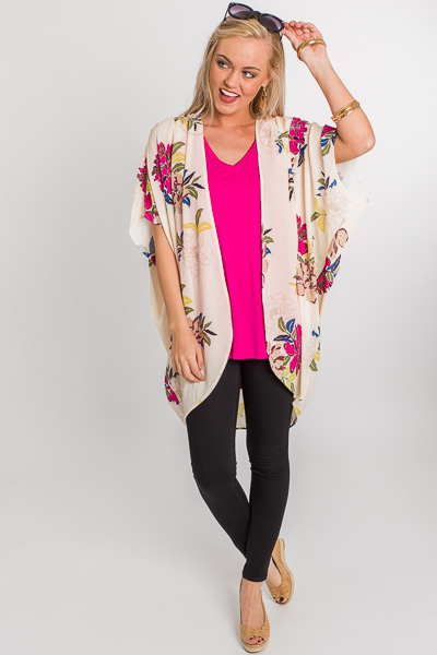 May Flowers Kimono - The Blue Door Boutique