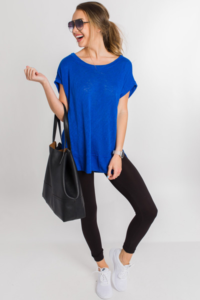 Just Relax Sweater Tee, Royal