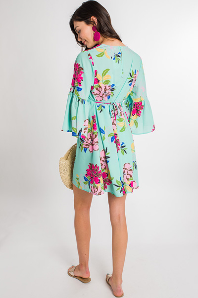 Mint to Be Floral Dress