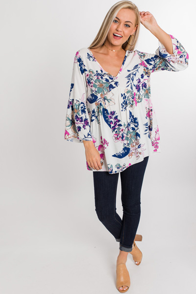 Floral Bell Sleeve Babydoll