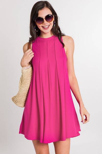 Sweet Pleats Dress, Pink