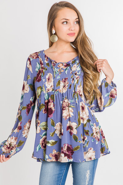 Dusty Lilac Blooms Top