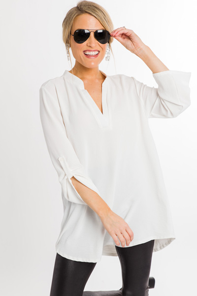 Tabby Tunic, Off White
