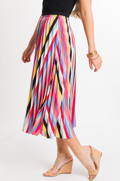 Rainbow Pleats Skirt