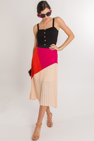 70's Chic Midi Skirt
