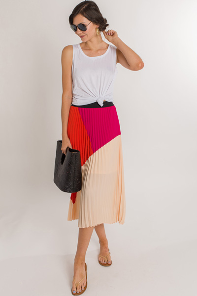 70's Chic Midi Skirt