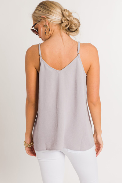 Buttoned Up Cami, Grey