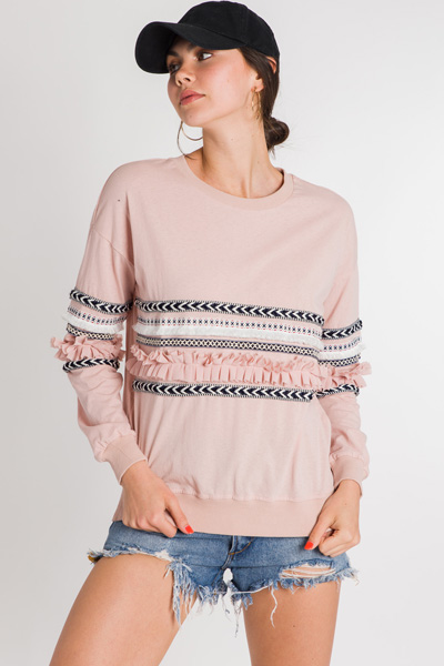 All Over It Pullover, Blush