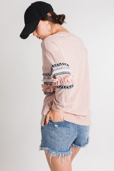 All Over It Pullover, Blush