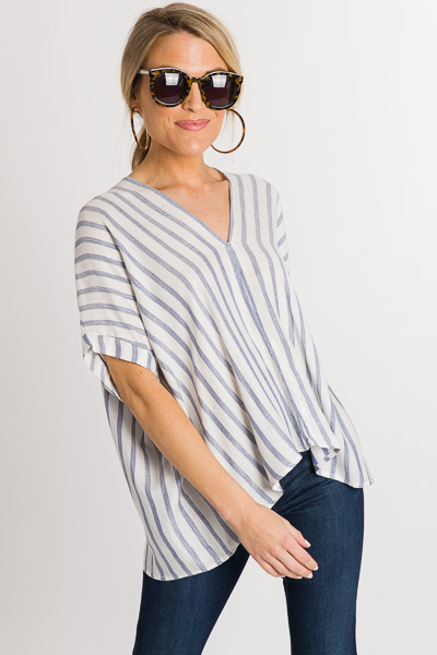 Washed Up Stripe Top