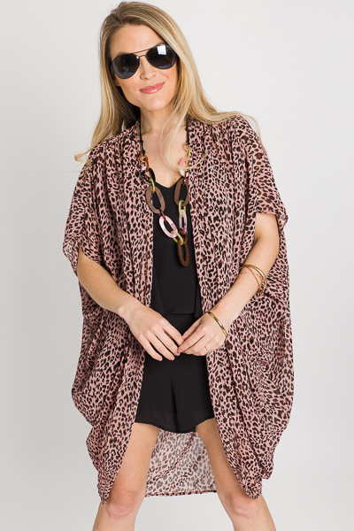 Pink Cheetah Kimono