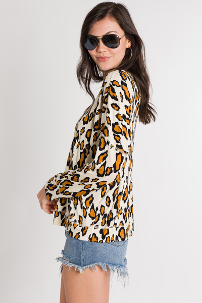 Caramel Leopard Pullover