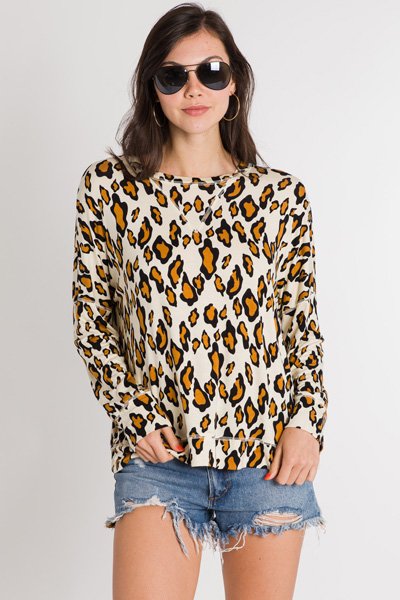 Caramel Leopard Pullover