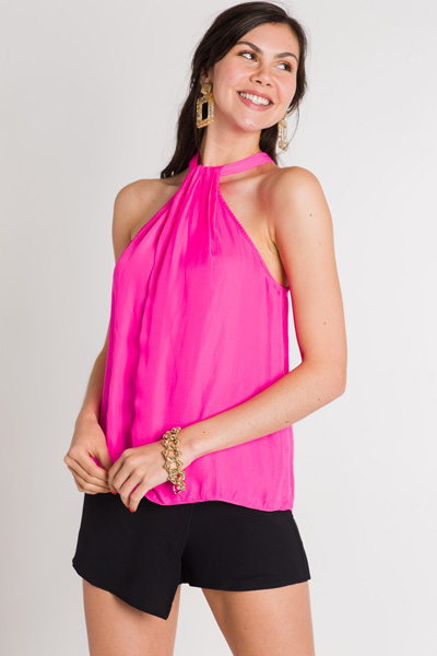 anekdote os selv Tryk ned Hot Pink Halter Top - Sale - The Blue Door Boutique