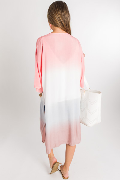 Dip Dyed Duster, Peach