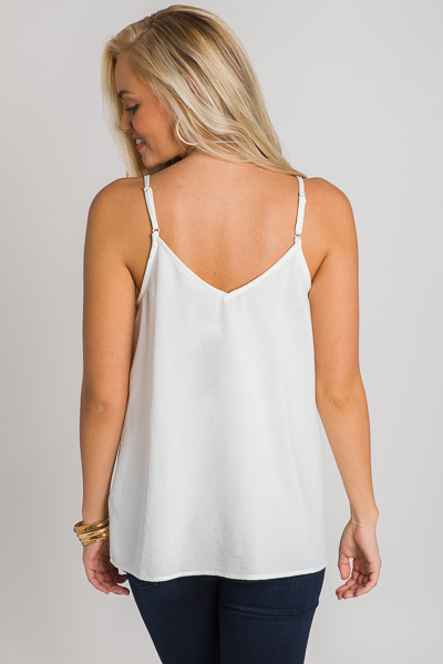 Buttoned Up Cami, Off White