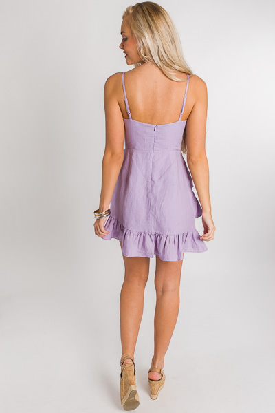 Lavender Linen Mini Dress