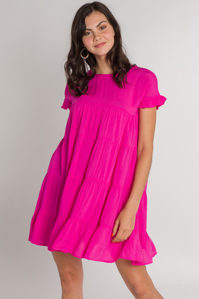 Summer Fling Tier Dress, Pink