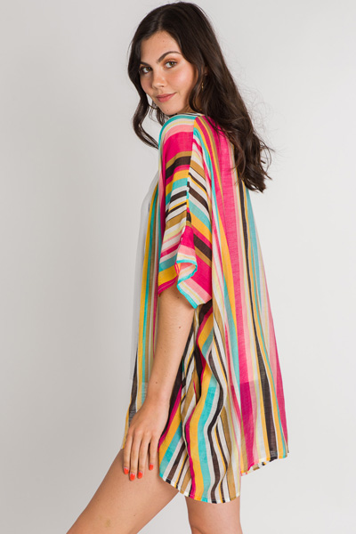 Pink Stripes Kimono