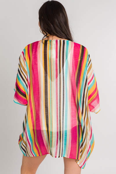 Pink Stripes Kimono