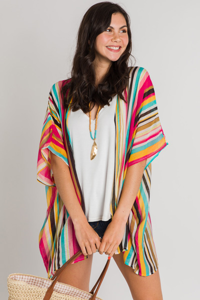 Pink Stripes Kimono