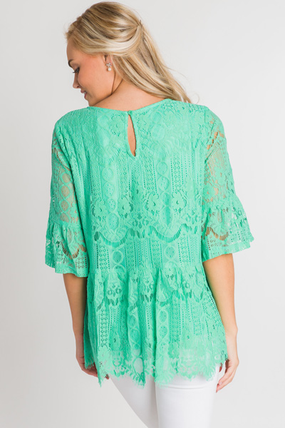 Emerald Lace Top
