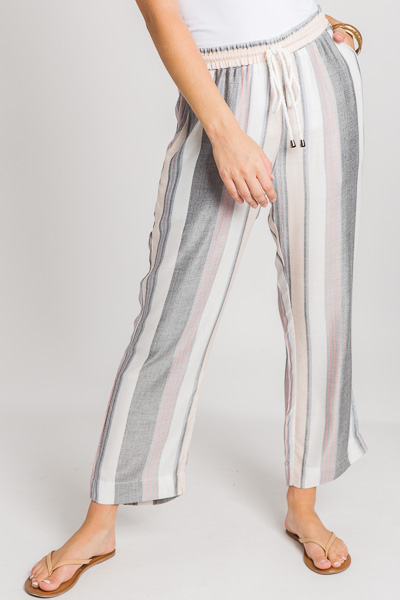 Sand Stripes Crop Pants