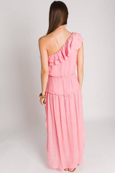 Pinky One Shoulder Maxi
