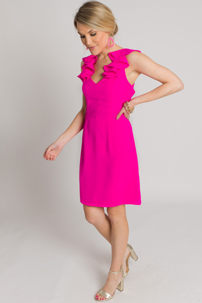 Up All Night Dress, Neon Pink