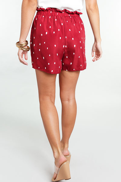 Willow Speckled Shorts, Burgundy