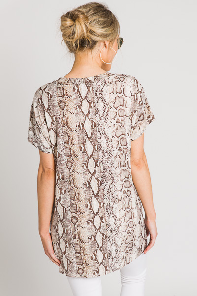 Twisted Snake Tunic, Taupe
