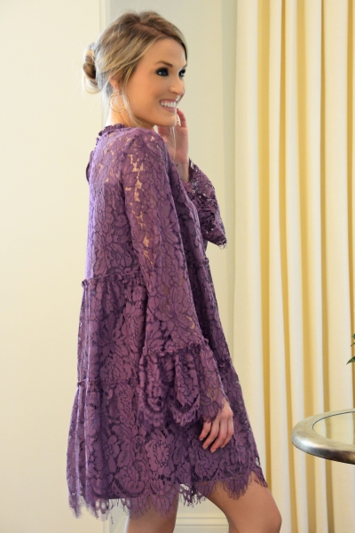 Eggplant Lace Dress