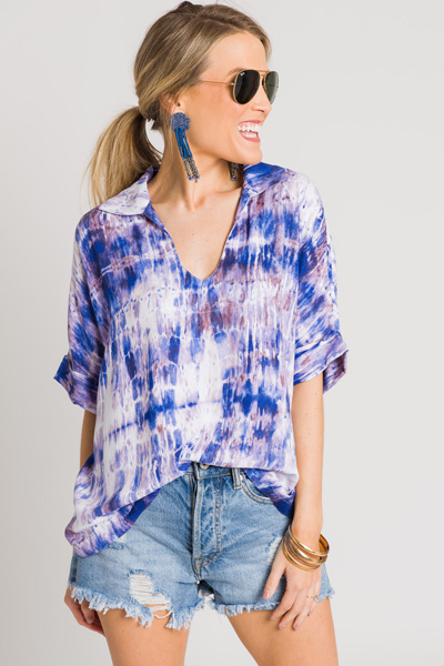 Dyed and True Collar Blouse