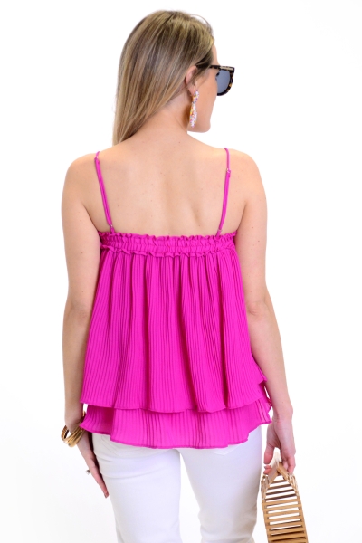 Very Berry Pleated Top