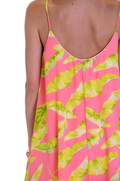 Tropical Palms Slip Dress