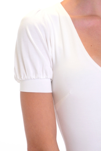 Puff Sleeve Bodysuit, Off White