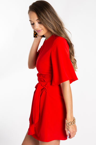 Tie the Knot Dress, Red